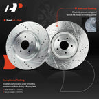 Set of 4 Drilled Brake Rotors for Infiniti G37 Q60 Nissan 350Z (2007–2015)