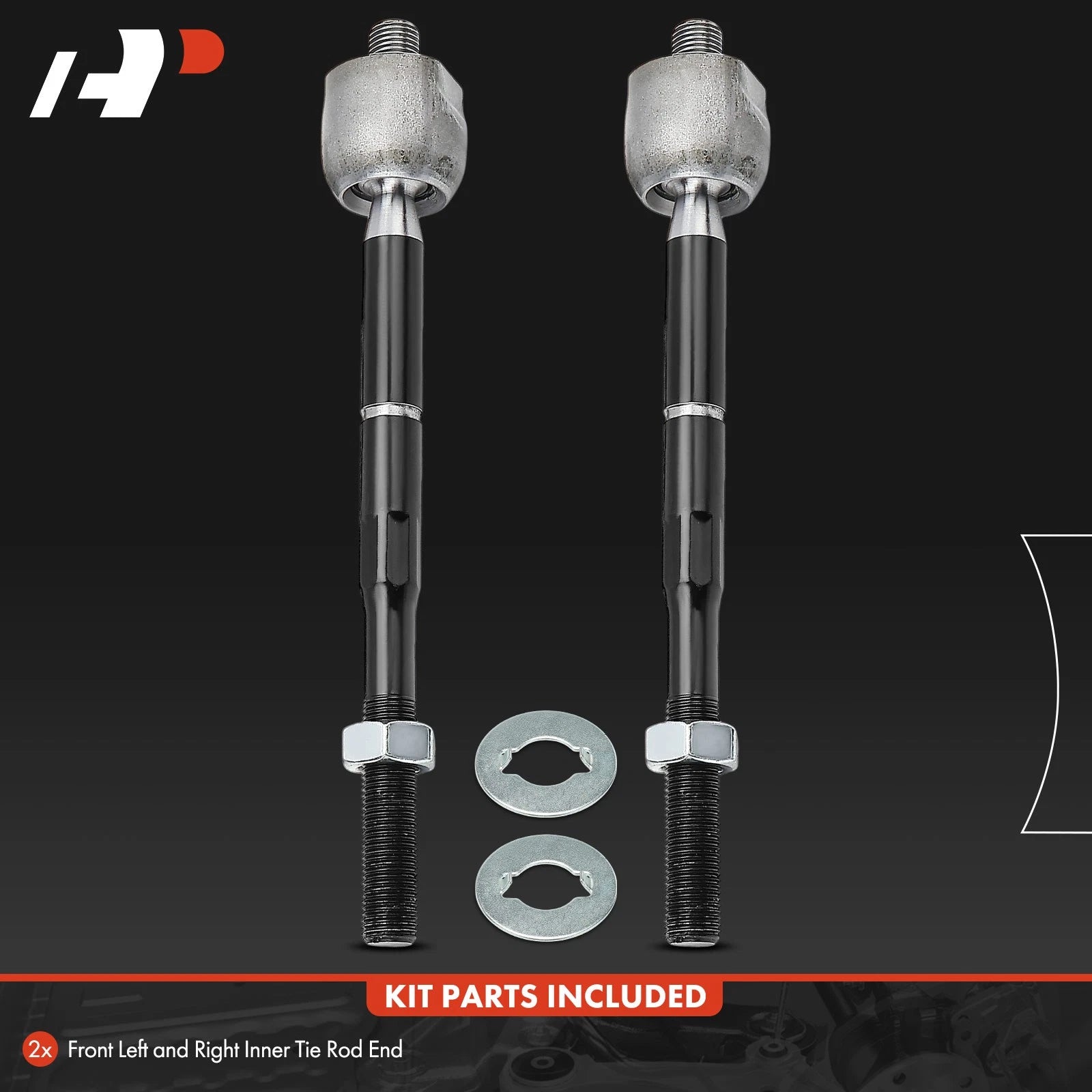 2X Front Inner Tie Rod Ends for Chevy Tracker Suzuki Vitara (1999-2004)