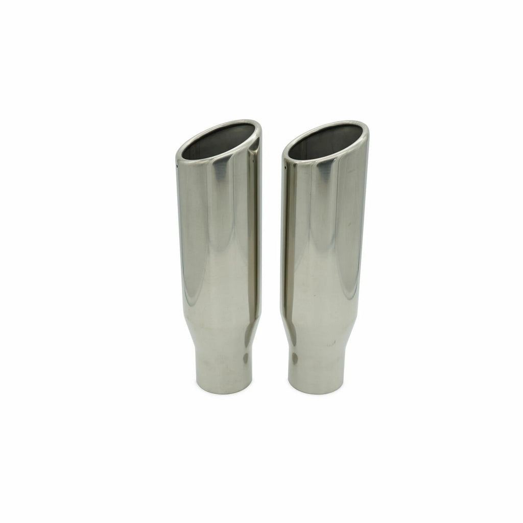 Dual Exhaust Kit 2.5" for Ford F-Series (1973–1979) - Cherry Bomb Salute, Corner Exit, RC Tips