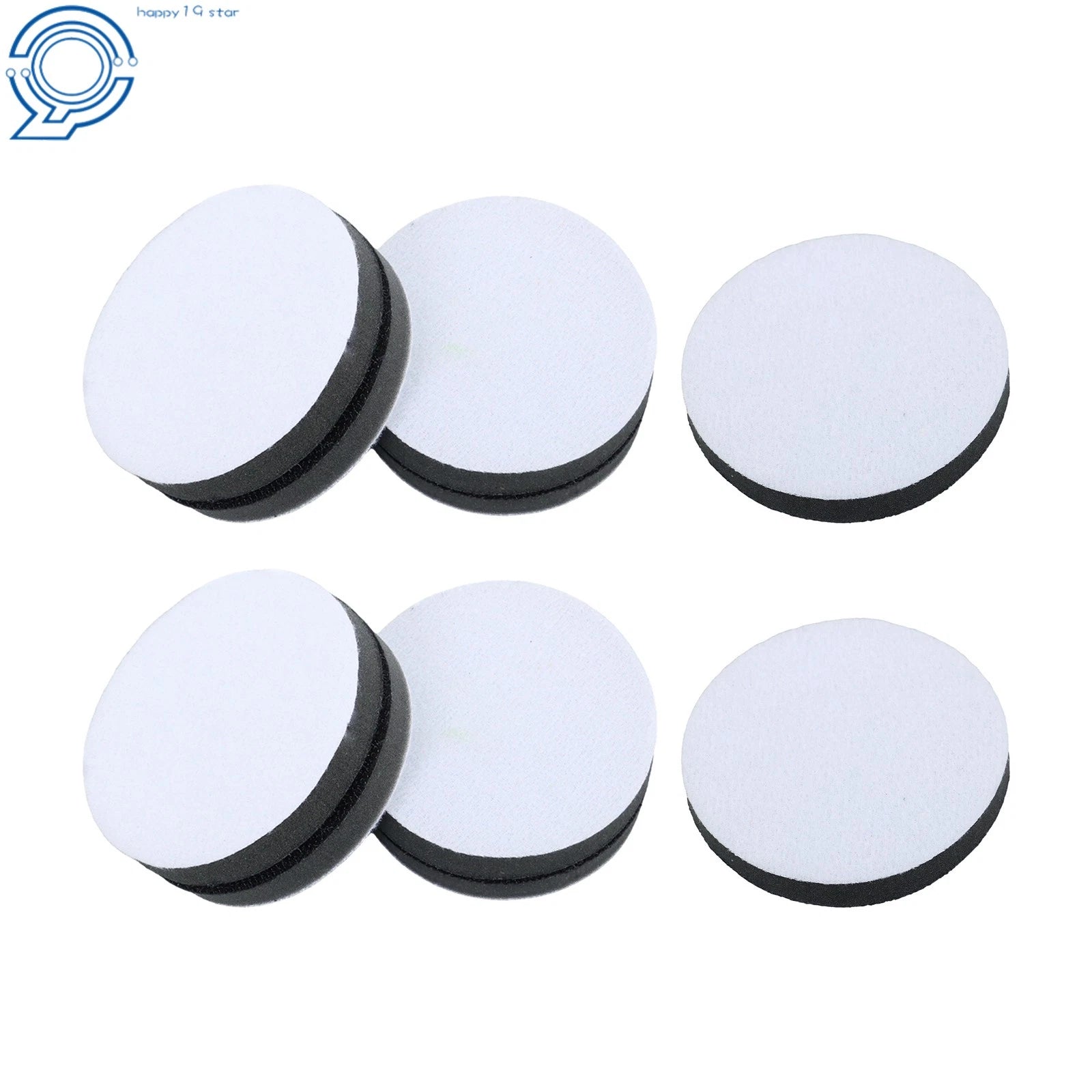 Set of 10 Soft Foam Interface Sponge Pads for Hook & Loop Backing