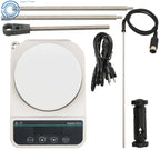 Digital Hot Plate Stirrer 590°F 1500RPM with Temp Probe & Timer (110V)