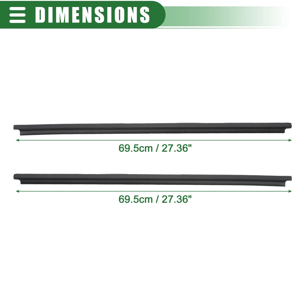 Set of 2 Rear Door Window Belt Weatherstrip for Toyota Hilux (2005–2014)