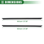Set of 2 Rear Door Window Belt Weatherstrip for Toyota Hilux (2005–2014)