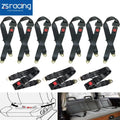 Set of 4 Adjustable 2-Point Lap Seat Belts for Universal Trucks and Cars