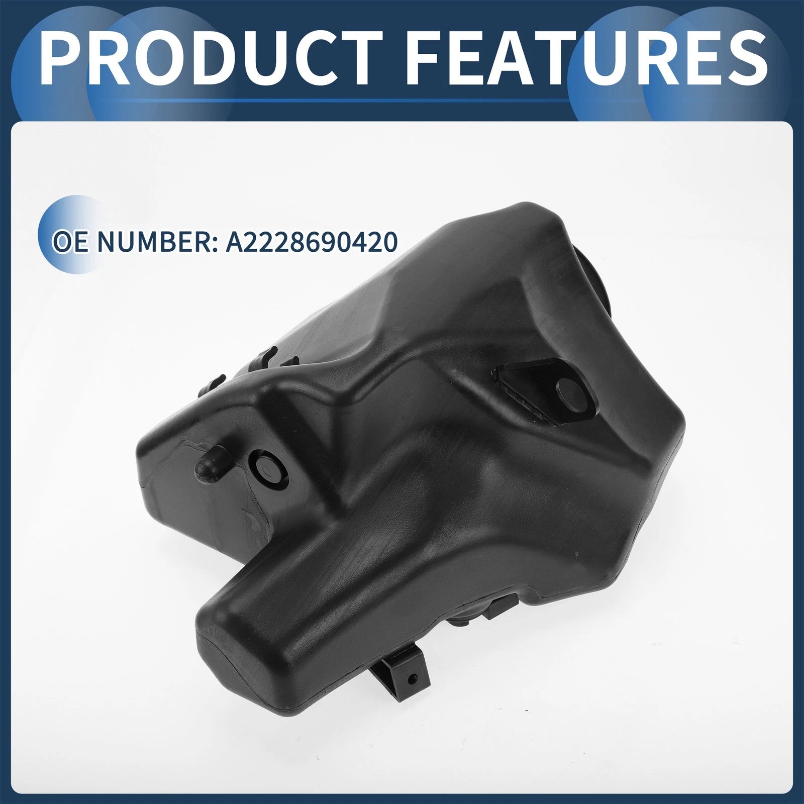Windshield Washer Reservoir No.A2228690420 for Mercedes Benz S63 S550 (2014–2020)