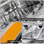 Left Driver Side Headlight for Ford Focus (2008–2011) Chrome Factory Style