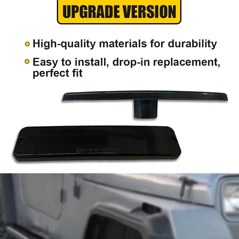 Front LED Side Marker Signal Lights for Jeep Wrangler (1987–1995)
