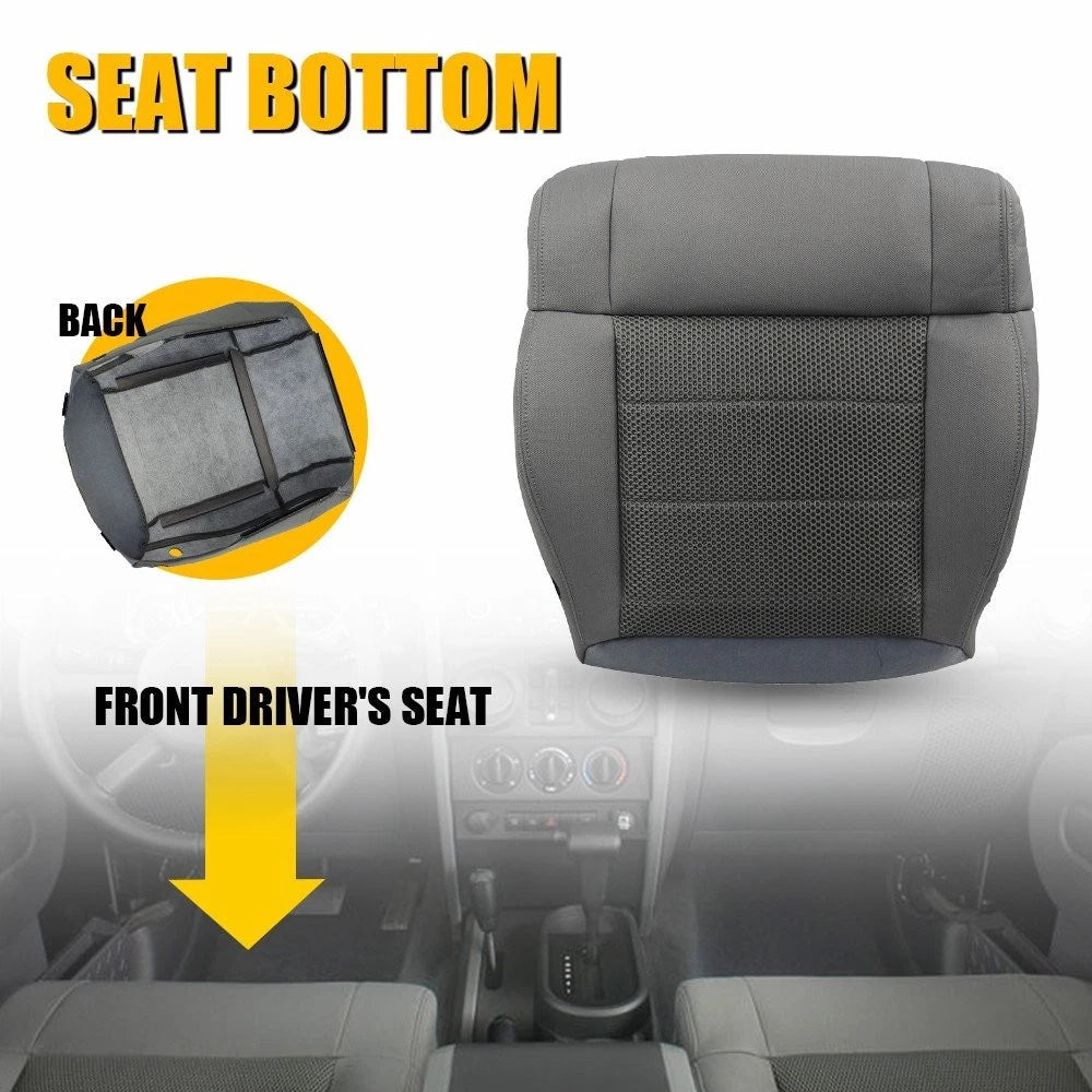 Driver Side Bottom Seat Cover Cloth for Jeep Wrangler (2007–2010)