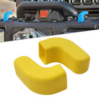 Front Bumper Tow Hook Covers Yellow for Jeep Wrangler JK JL JT (2007-2023)