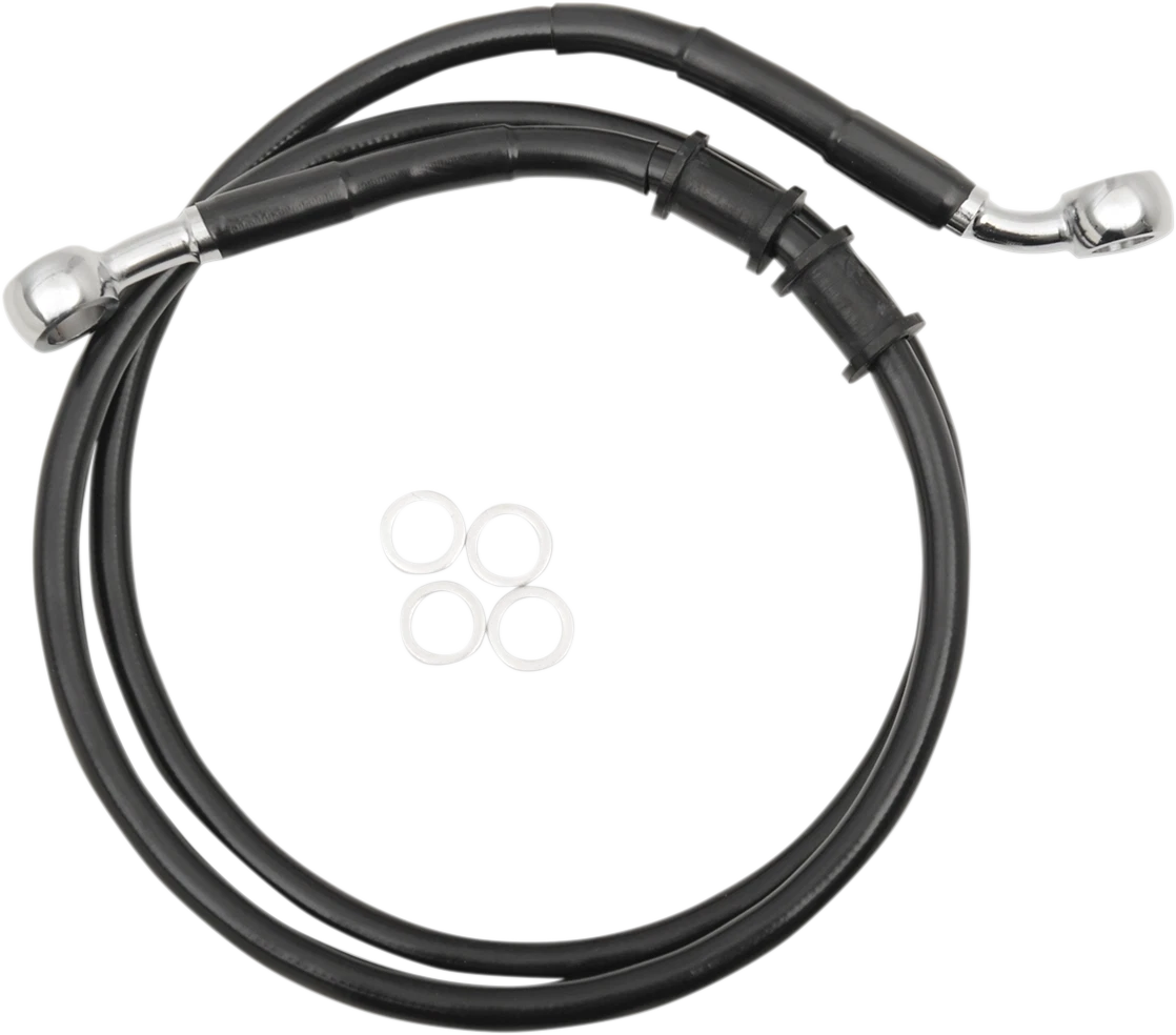 Front Brake Line +2" Black for Harley-Davidson XL 614771-2BLK