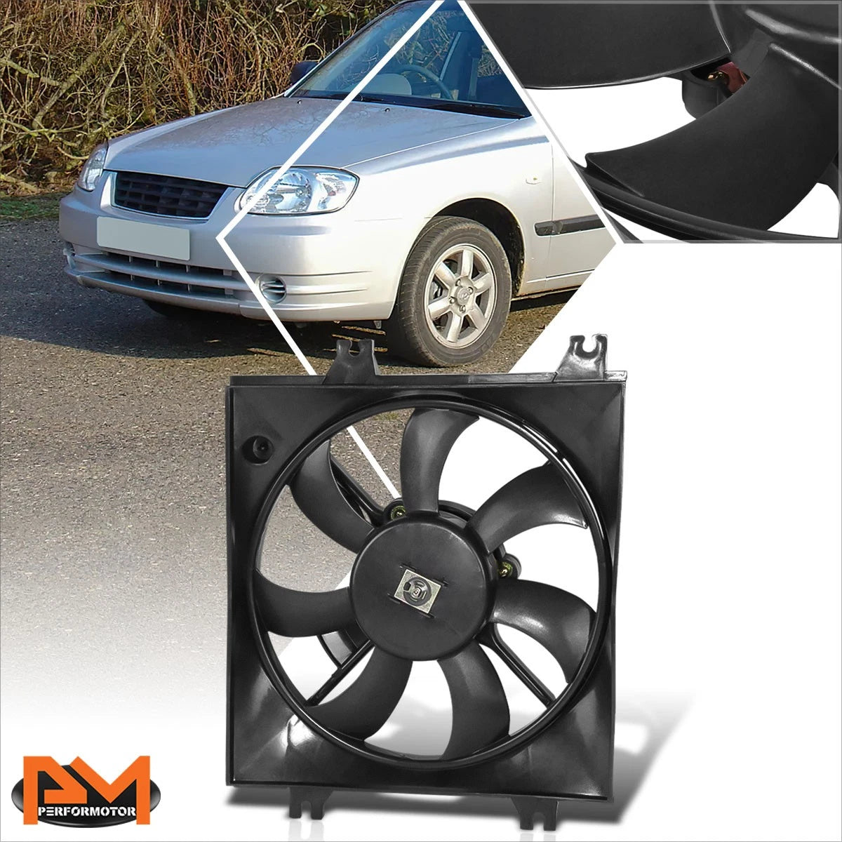A/C Condenser Fan Assembly for Hyundai Accent (2000–2005)