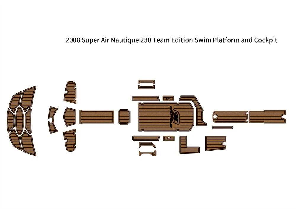 EVA Foam Teak Floor Pad for Nautique Super Air 230 (2008)