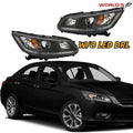 Headlight Headlamps for Honda Accord (2013–2015) Halogen Right + Left Pair