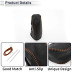 1 Pc Gear Shift Knob Cover for Nissan Tiida (2004–2012) Pebbled Black Brown
