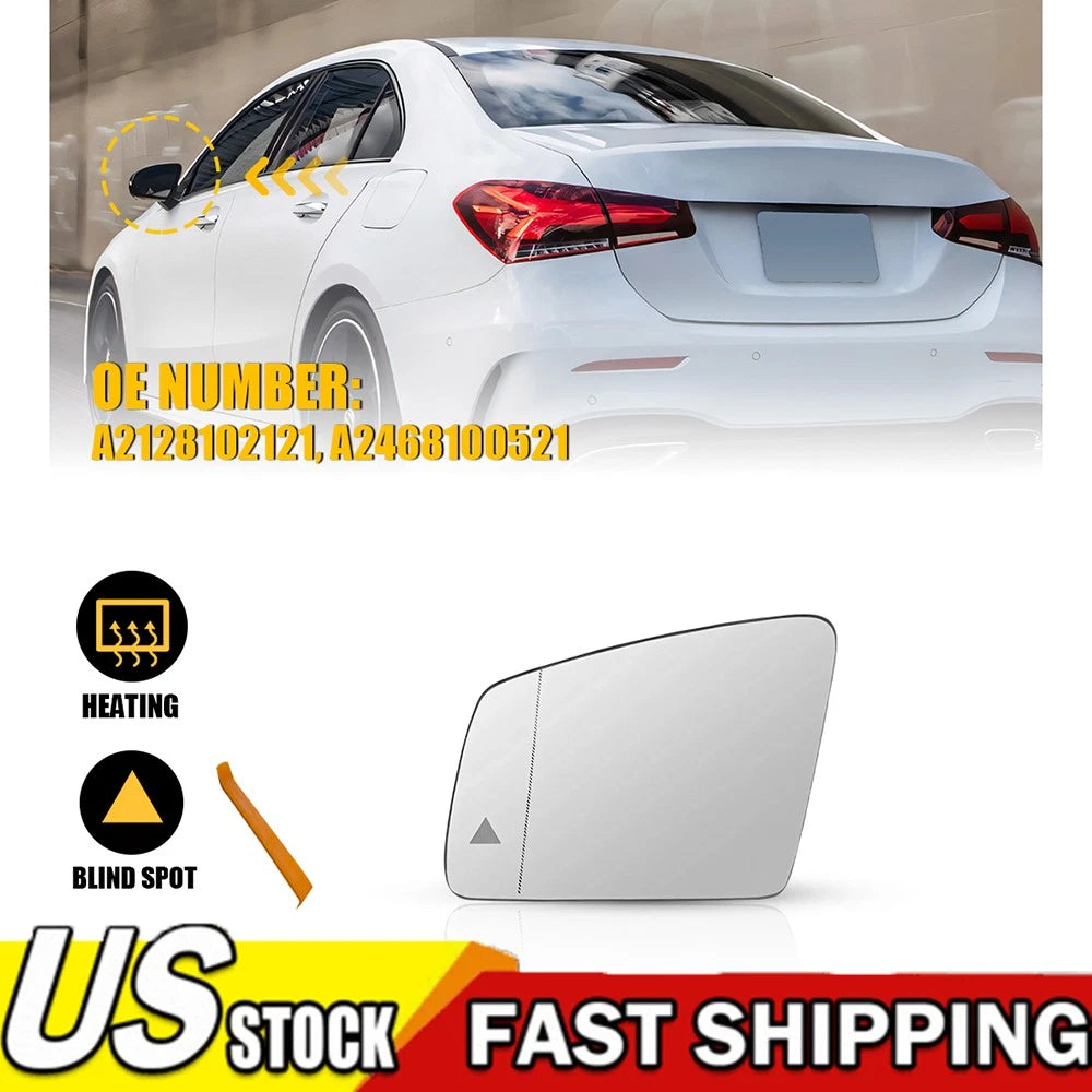 Driver Side Mirror Glass with Heat and Blind Spot for Mercedes W166 (2012â2019)