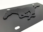 3D Premium Mustang Running Pony Emblem Black License Plate for Ford (2005–2024)