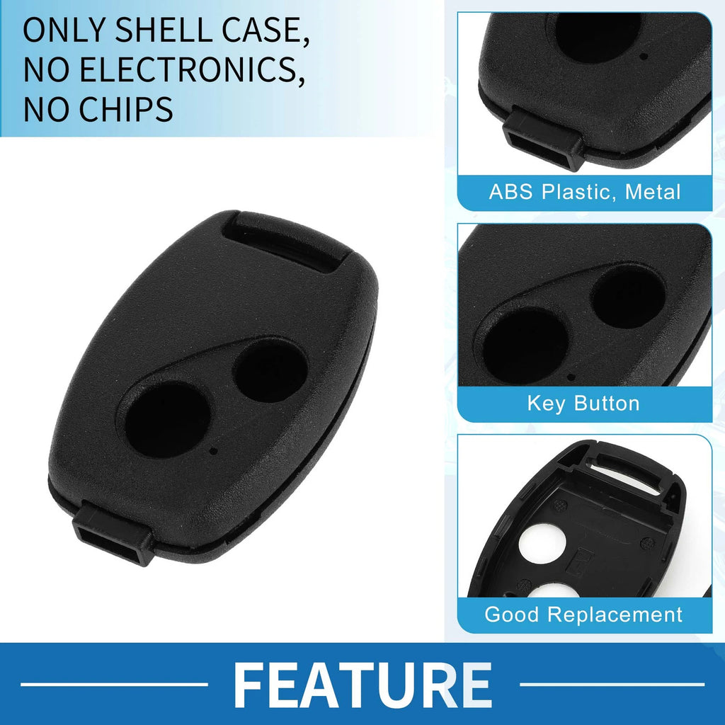 2X Keyless Entry Remote Fob Key Shell Case for Honda Civic (2006–2013)