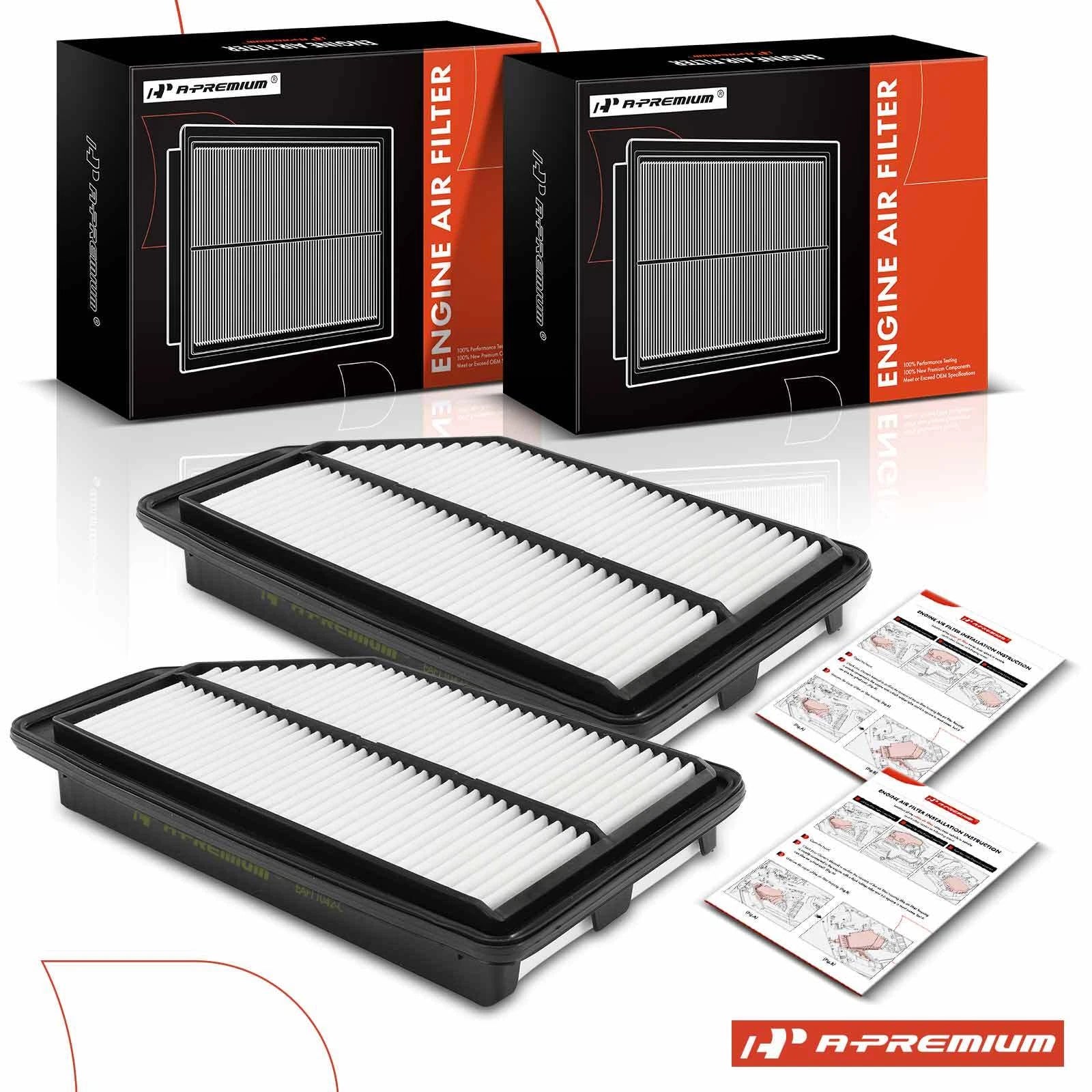 2X Engine Air Filter for Honda Odyssey (2011–2017)