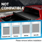 Soft Roll Up Tonneau Cover with Light for GMC Sierra Silverado 1500 (2007–2025)