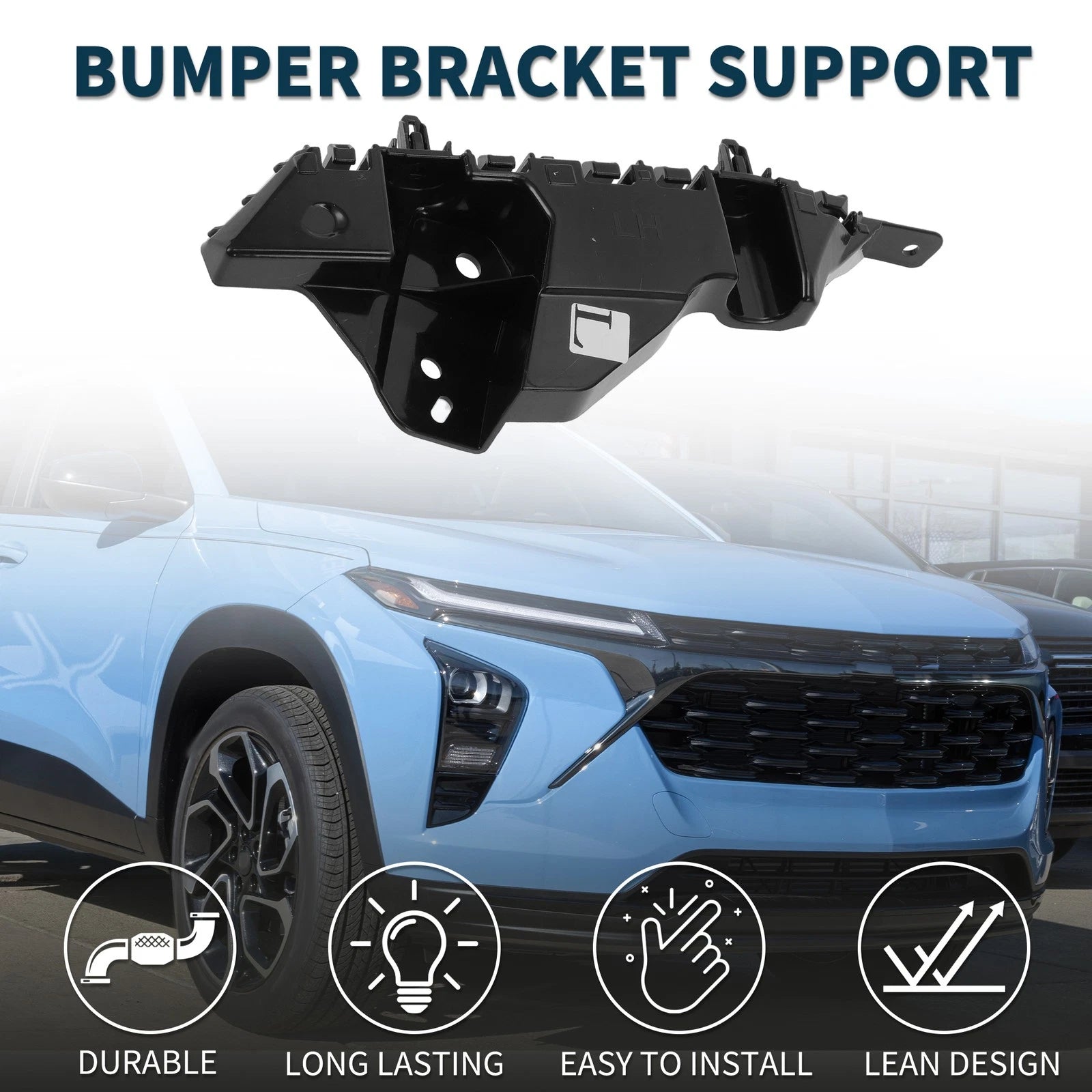 Left Front Bumper Retainer Bracket No. 42566652 for Chevy Trax (2017–2022)
