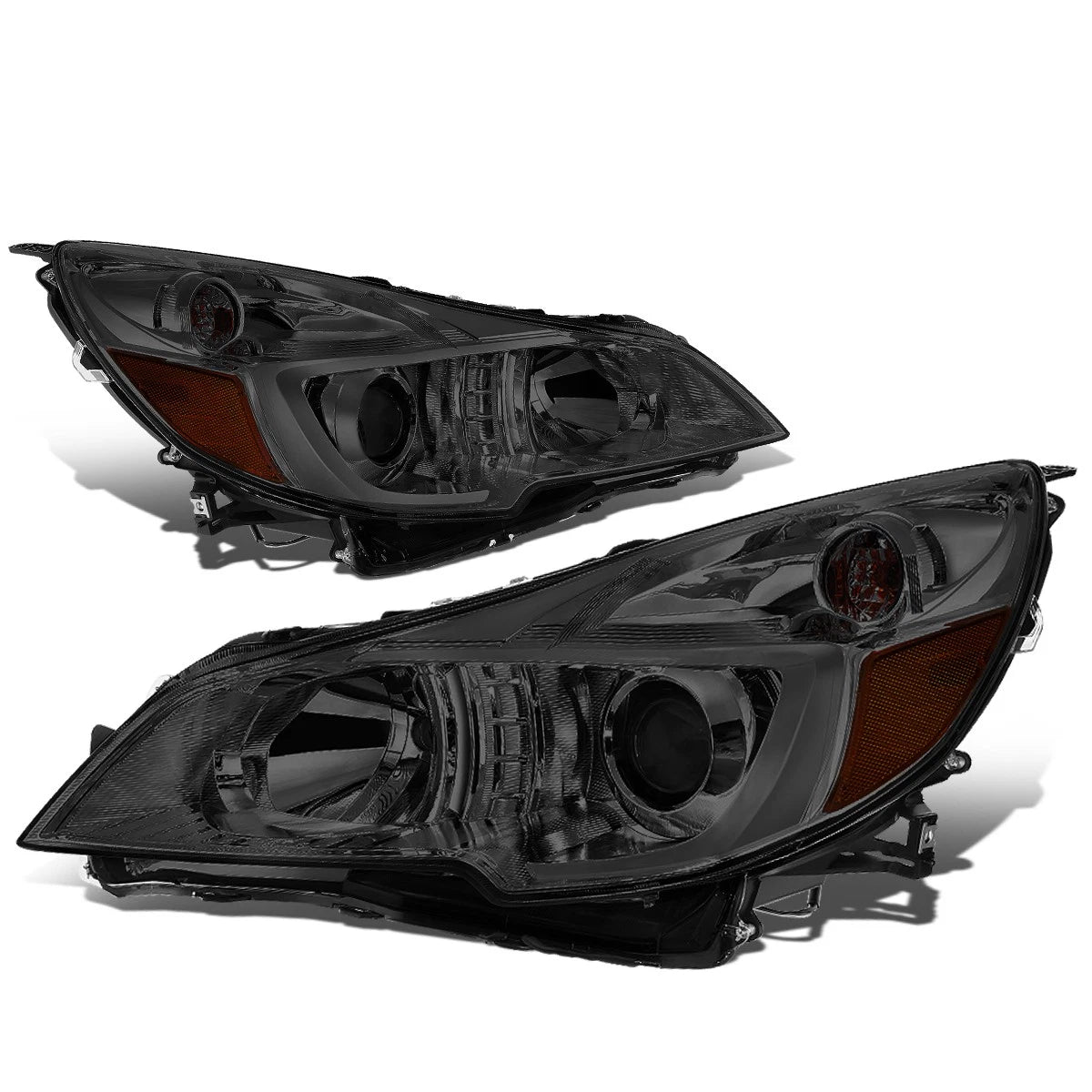 Smoked Housing Amber Side Projector Headlights for Subaru Outback/Legacy (2010–2014)