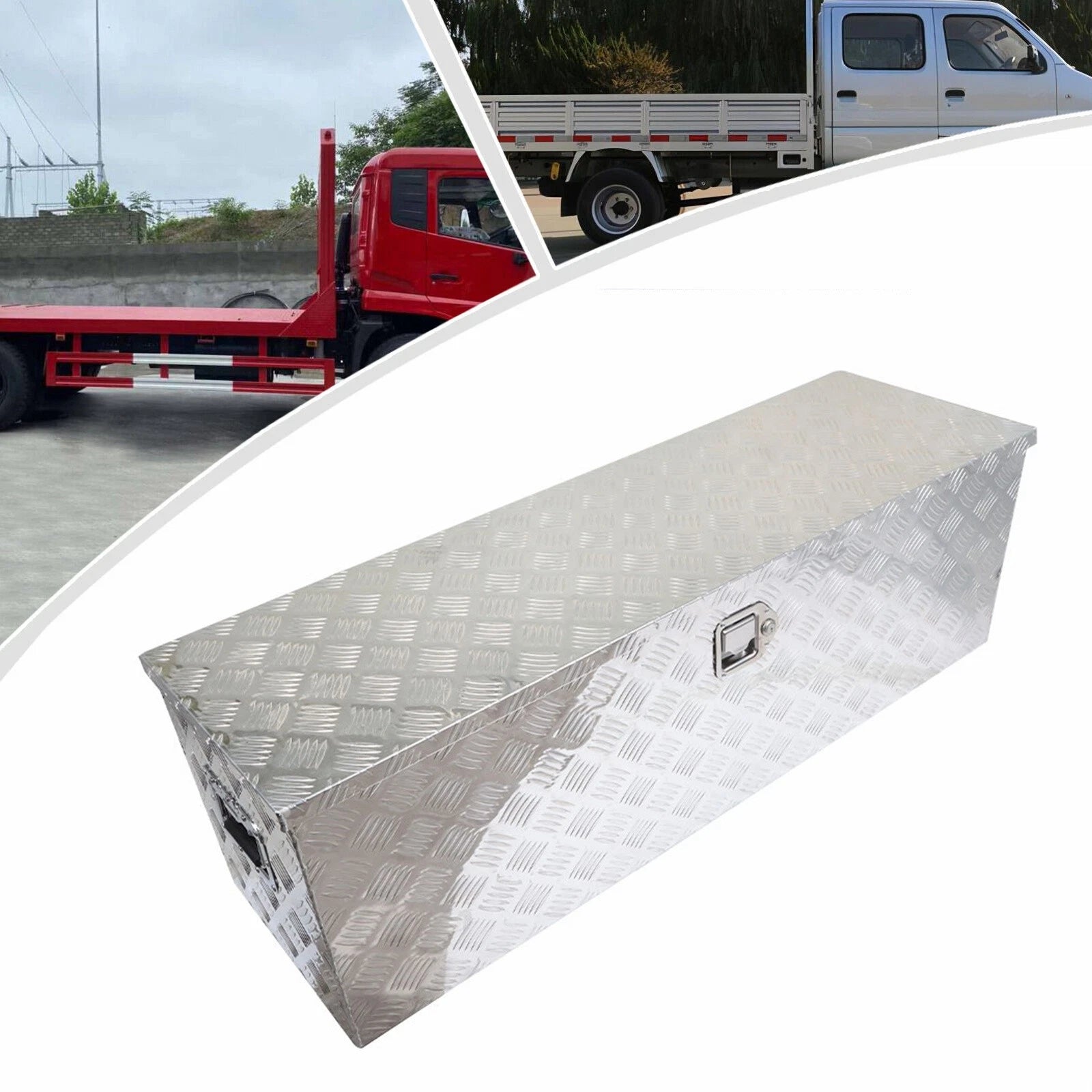 Aluminum Tool Box with Lock & Keys for Trucks (49" x 15" x 15")