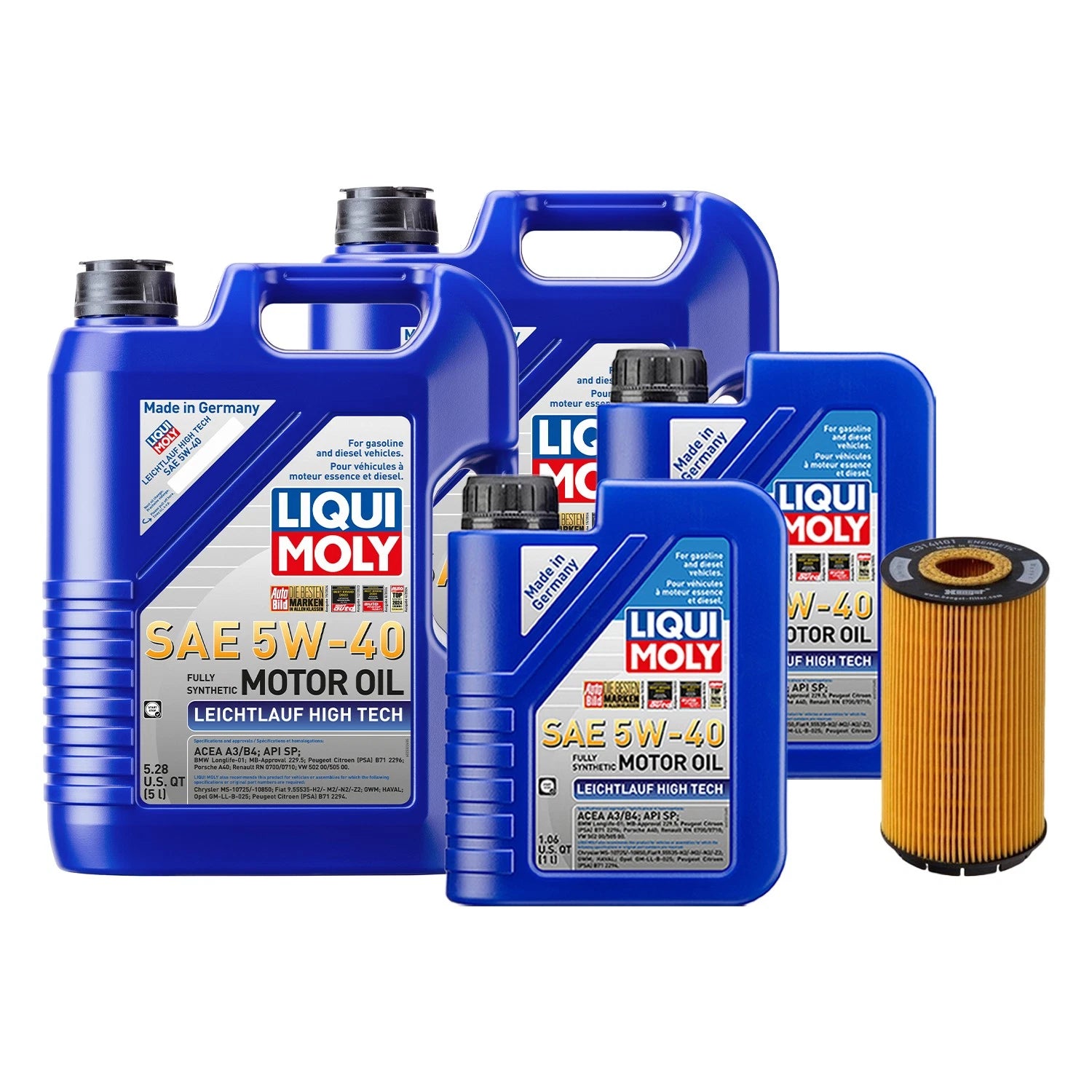 Oil Change Kit 12L Liqui Moly Leichtlauf 5W40 for Audi W12 (2001–2010)