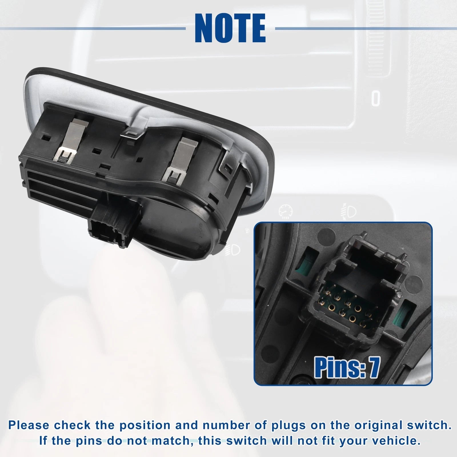 Headlight Lamp Switch Button for Dodge RAM 1500 2500 3500 (No. 68401933AA)