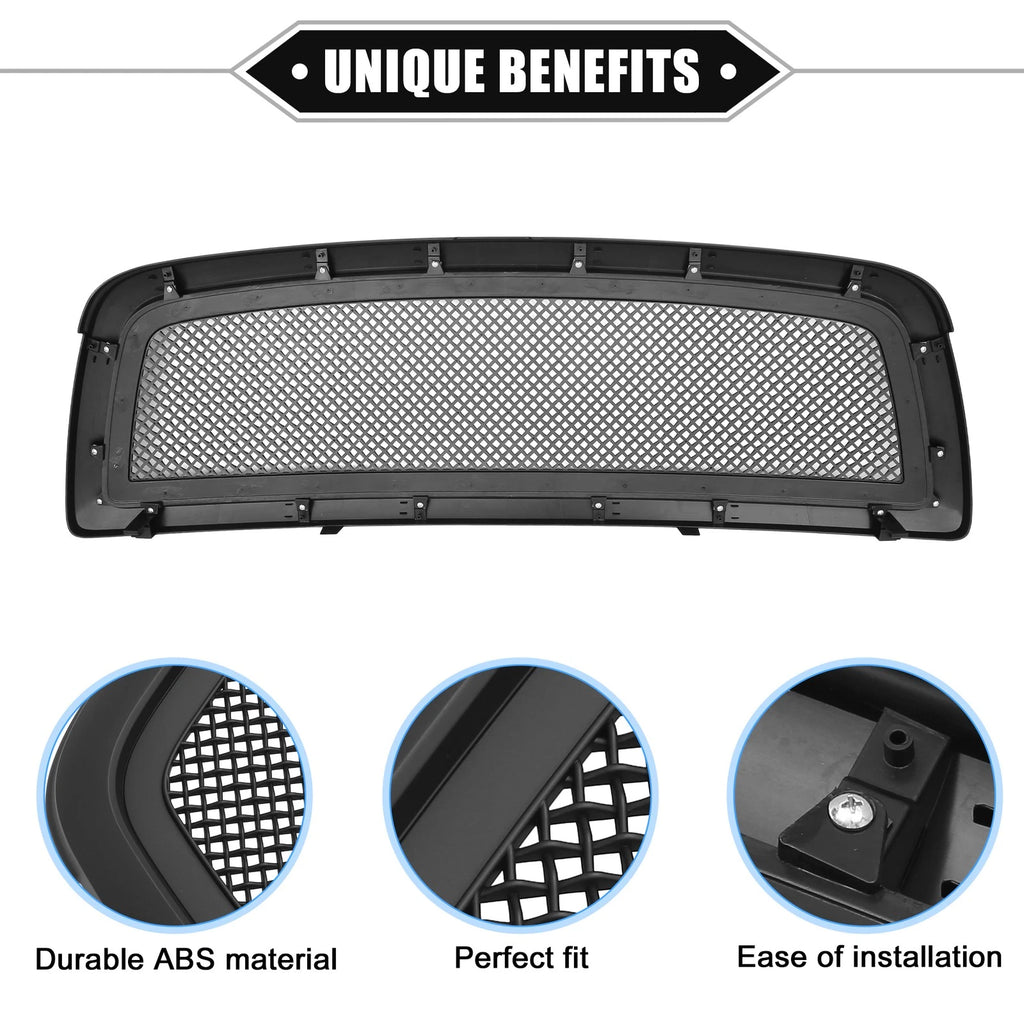 Front Grille Assembly for Dodge Ram 1500 (2009–2010) Matte Black