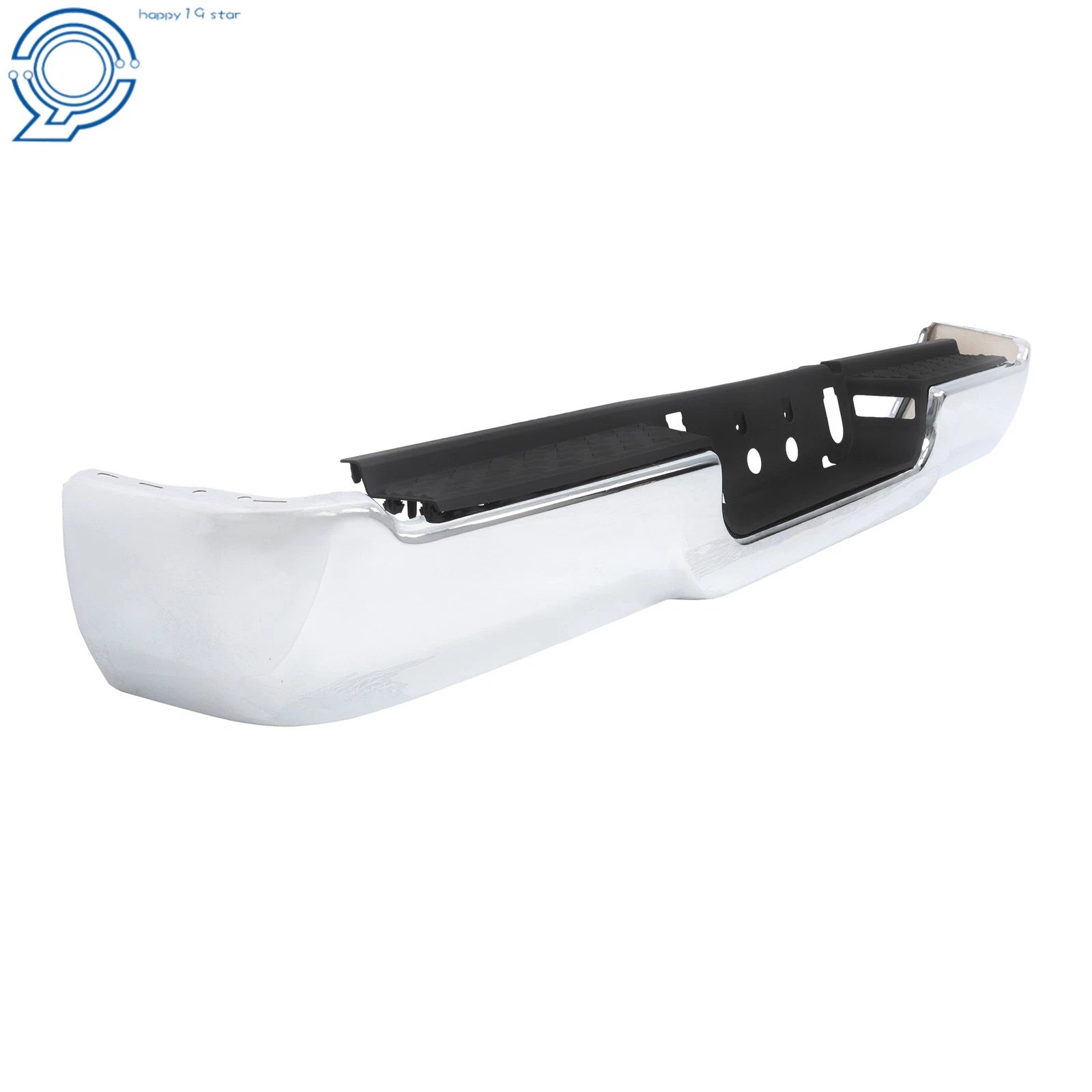 Set of 2 Steel Chrome Rear Bumper Face Bar and Step Pad for RAM 2500 3500 (2019–2024)