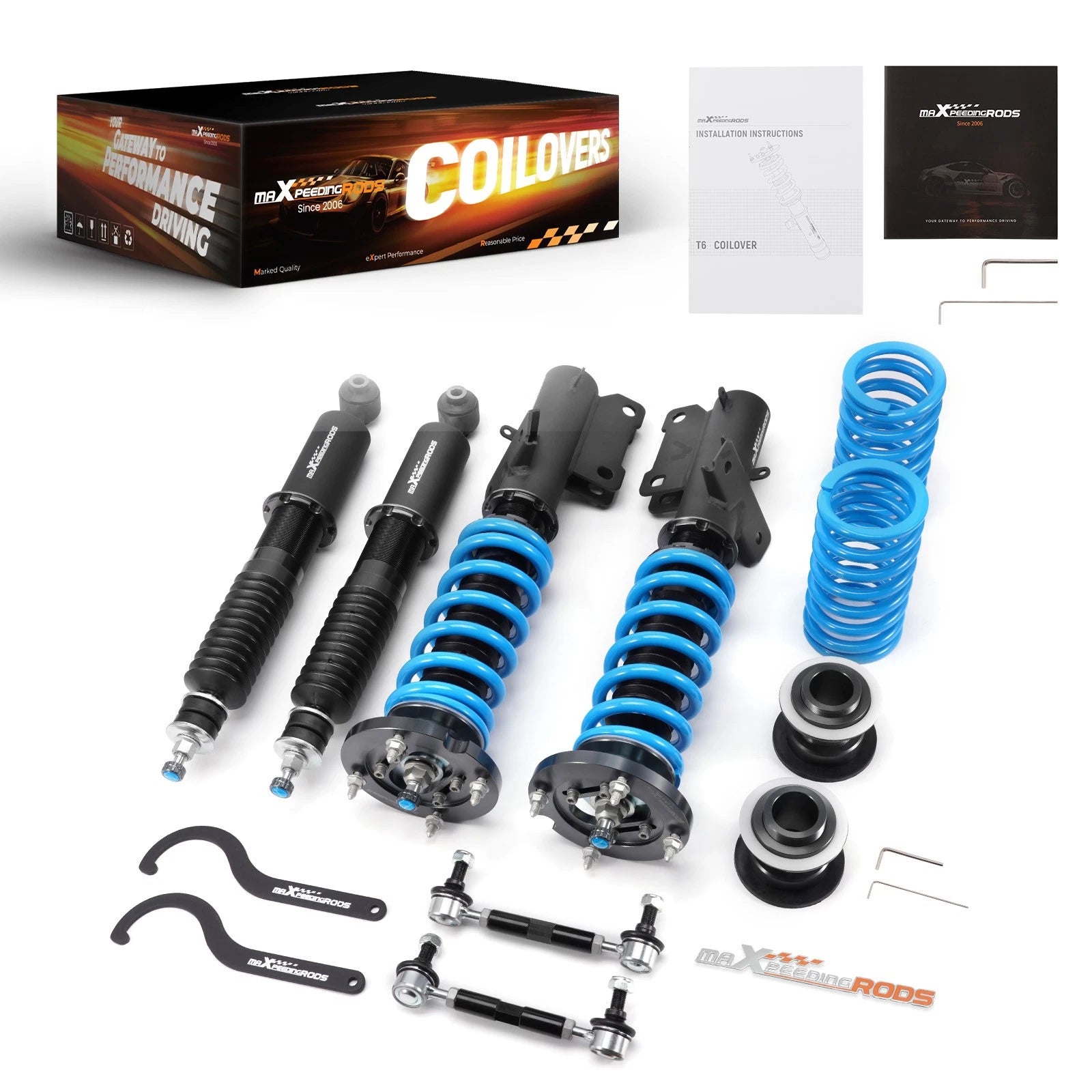 Adjustable Coilovers for Ford Mustang (2005–2014) - T6 Shock & Springs