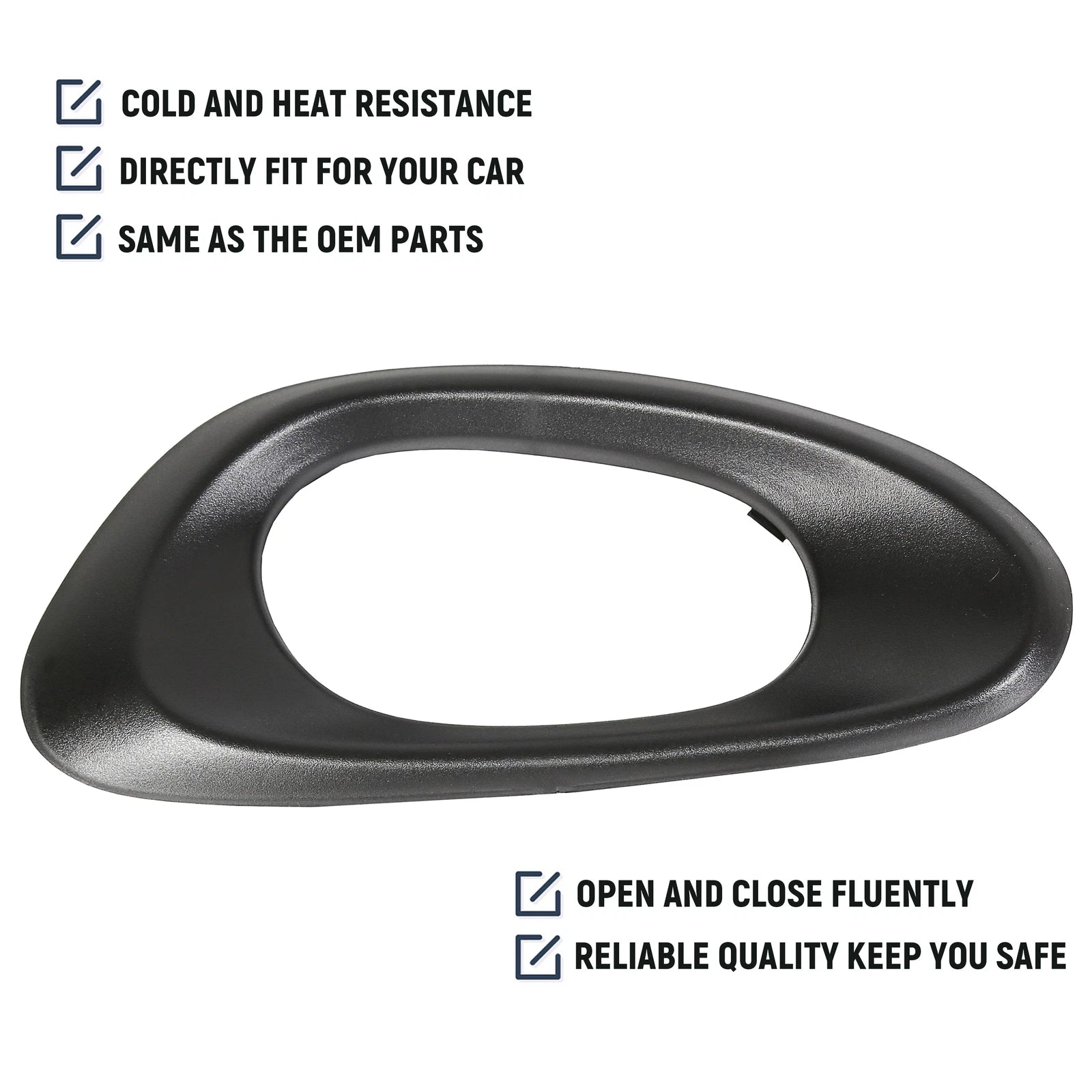 Inside Door Handle Bezel for Chevy Trailblazer (2002–2009) Black