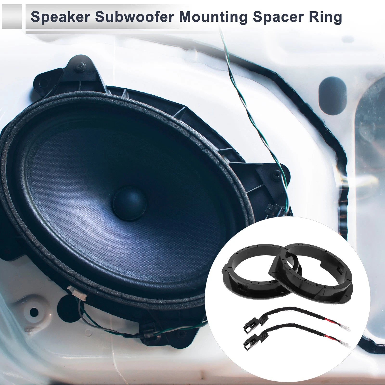 Set of 2 Speaker Spacer Rings for Mercedes-Benz 6.5" 