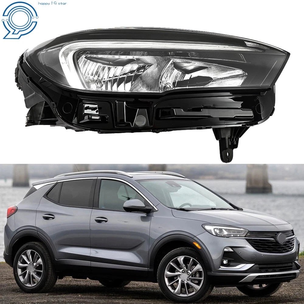 Headlight Assembly for Buick Encore GX (2020–2022) Halogen with DRL Chrome Right