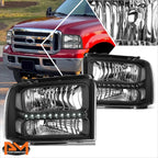 LED Headlight Lamp for Ford F250-F550 Super Duty Excursion (2005–2007)