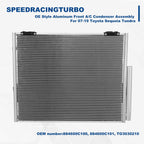 OE Style Aluminum Front A/C Condenser Assembly for Toyota Sequoia Tundra (2007–2019)