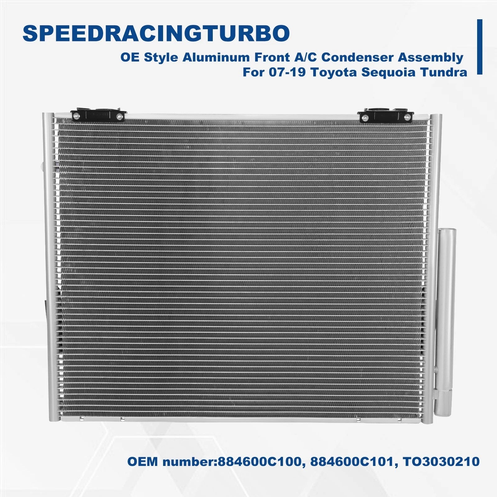 OE Style Aluminum Front A/C Condenser Assembly for Toyota Sequoia Tundra (2007–2019)