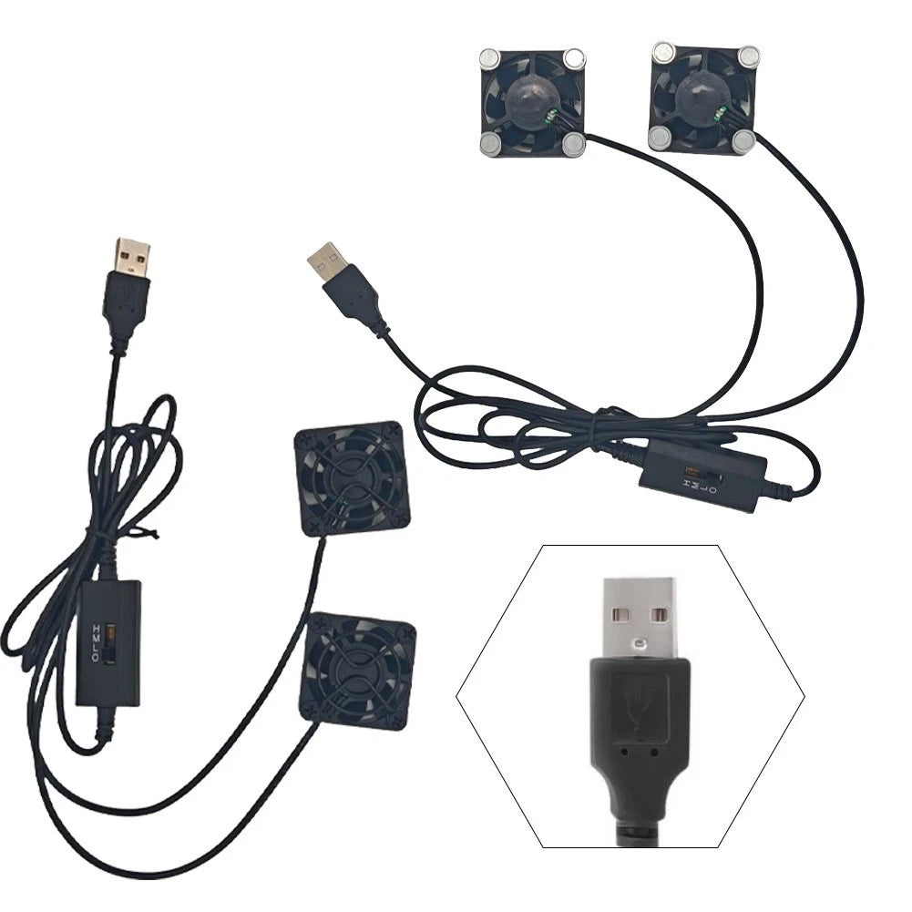 Portable USB Fan 40mm with 3 Speeds for Laptops and Devices