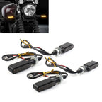 4X LED Mini Turn Signal Amber Light for Cafe Racer Bobber (Fitment Specific)