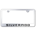 Stainless Steel License Plate Frame -Officially Licensed for Chevrolet Silverado