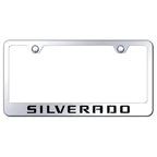Stainless Steel License Plate Frame -Officially Licensed for Chevrolet Silverado