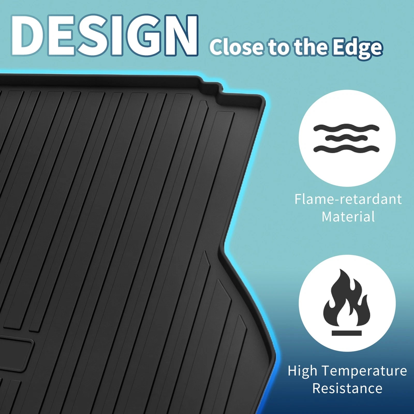 Flat Face Cargo Liner Rear Trunk Mat for Hyundai Elantra (2016–2020) TPE