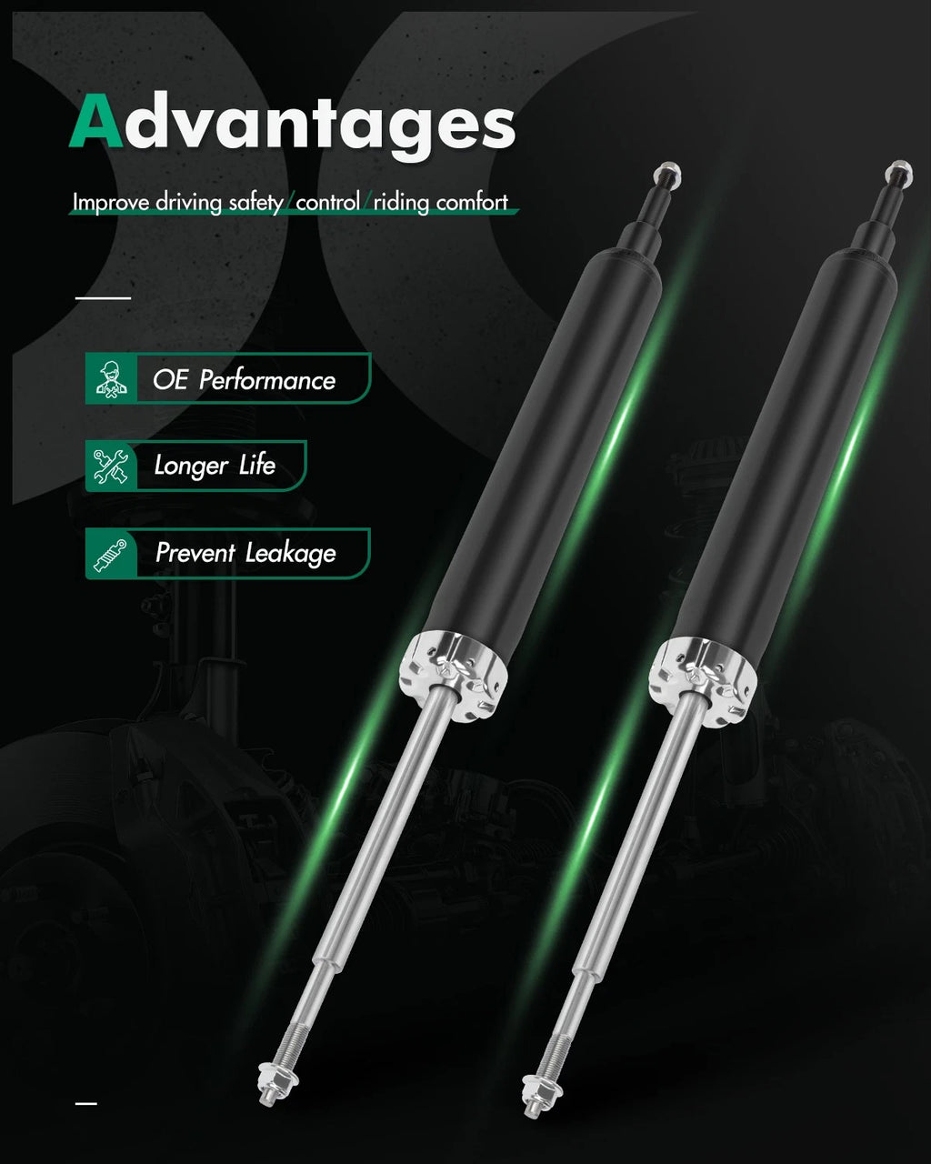 Rear Pair Shock Absorbers for BMW 328i 328xi 335xi (2007–2011)