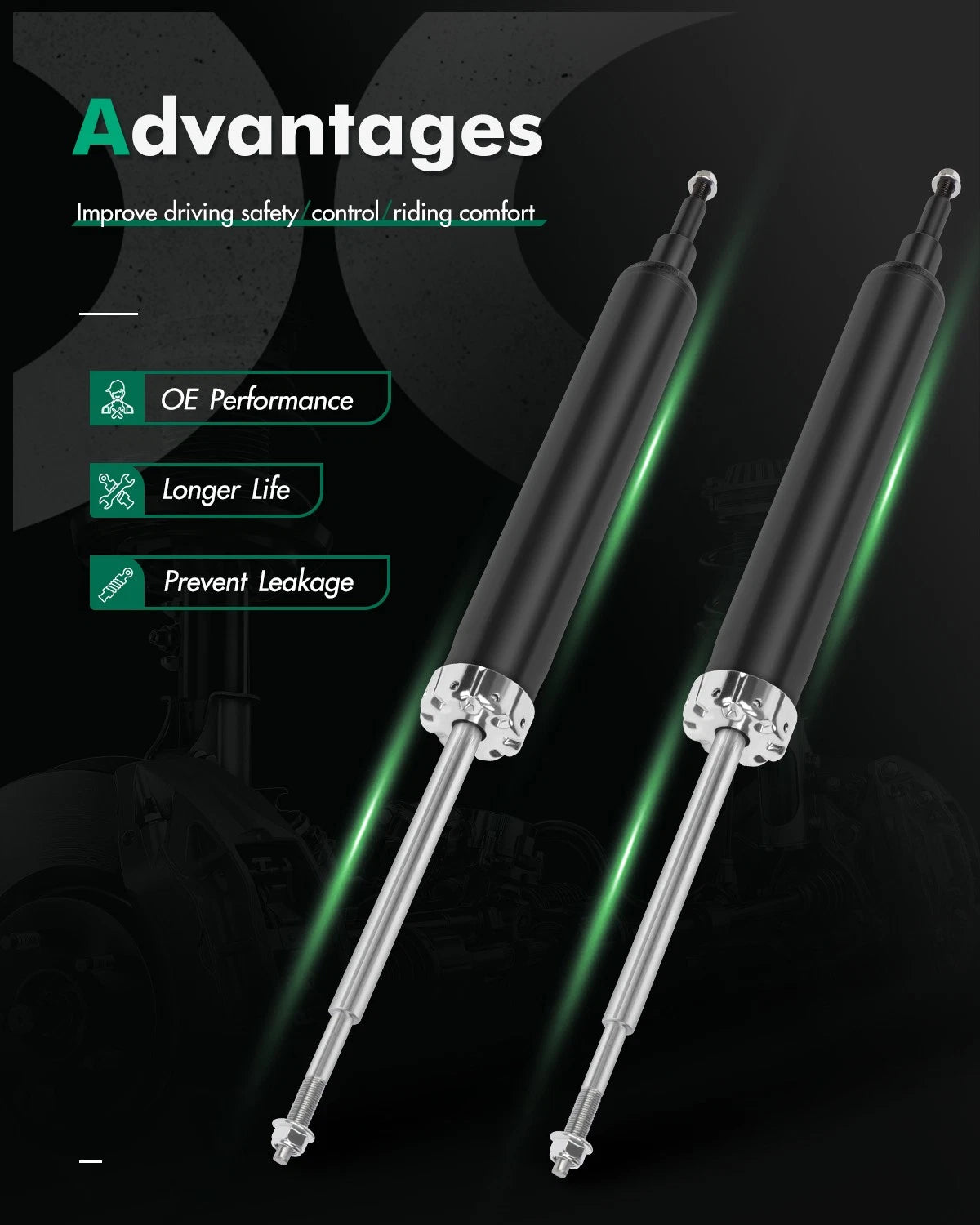 Rear Pair Shock Absorbers for BMW 328i 328xi 335xi (2007–2011)