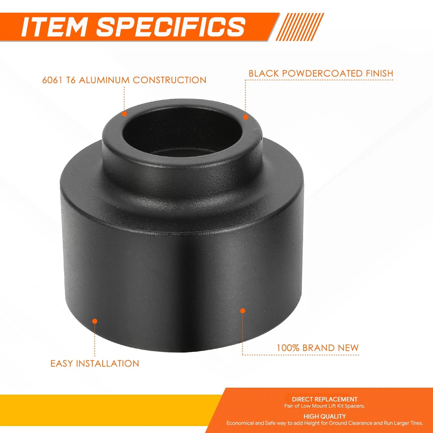 2" Front Strut Top Mount Lift & Rear Coil Spring Spacer for Trailblazer/Envoy (2002–2009)