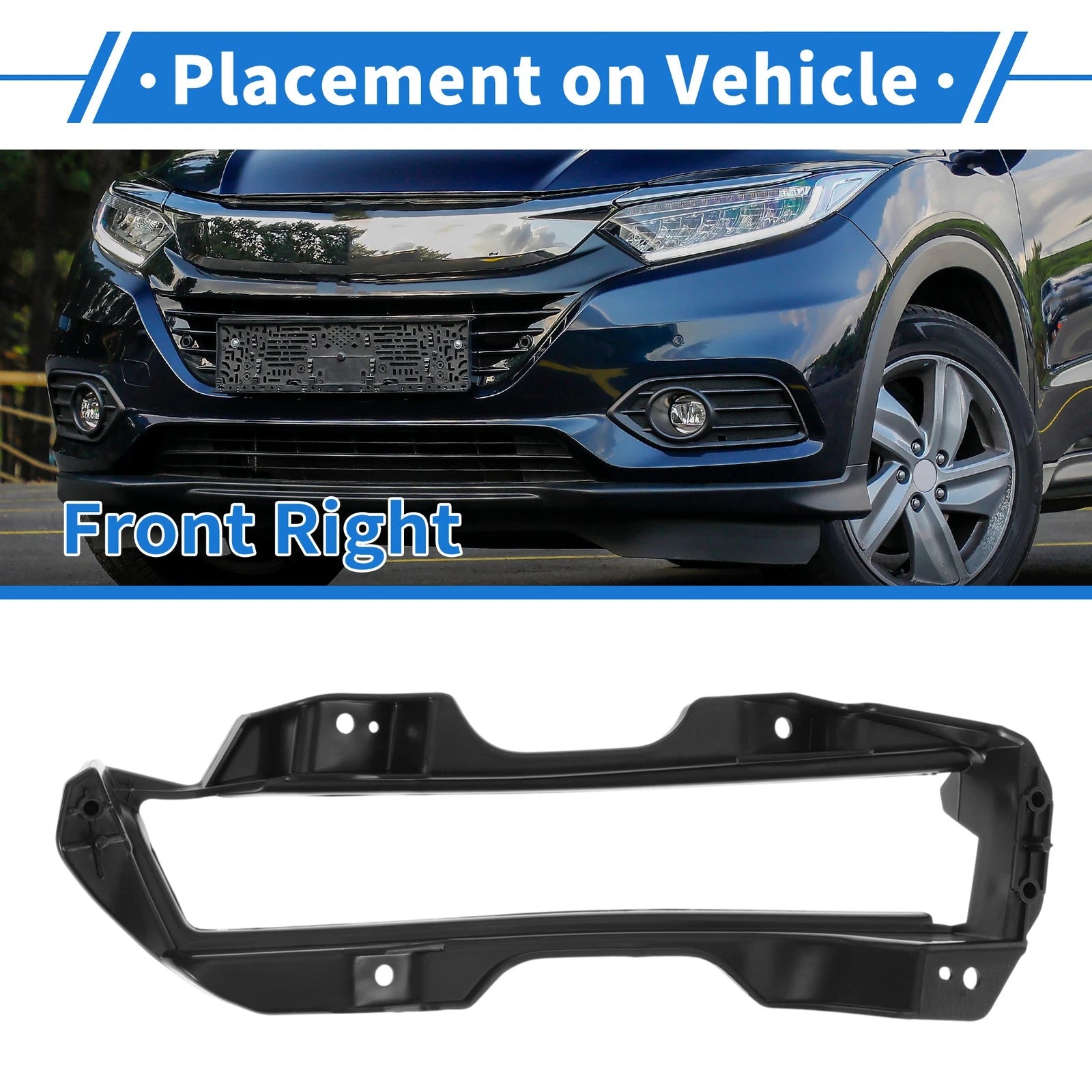 Front Right Fog Light Grill No. 71107T7AJ10 for Honda HR-V (2019–2021)