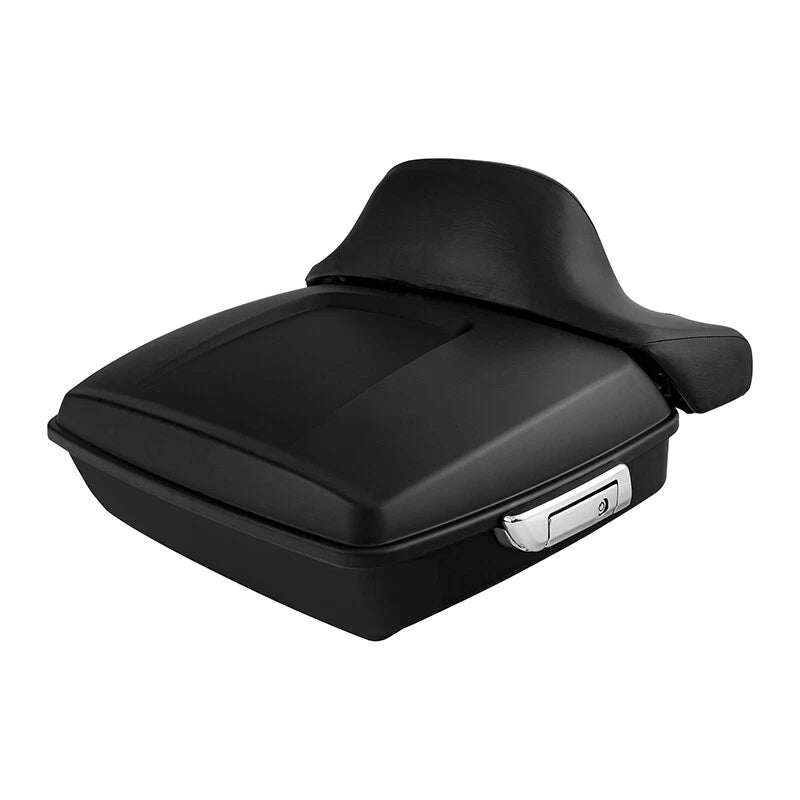 Matte Black Chopped Trunk Backrest Pad for Harley Touring Road Glide (2014–2026)