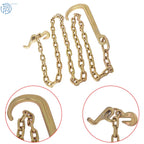 Welded Grab Hook for Towing Wrecker Chain 15" J Hook 5/16 x 8 FT