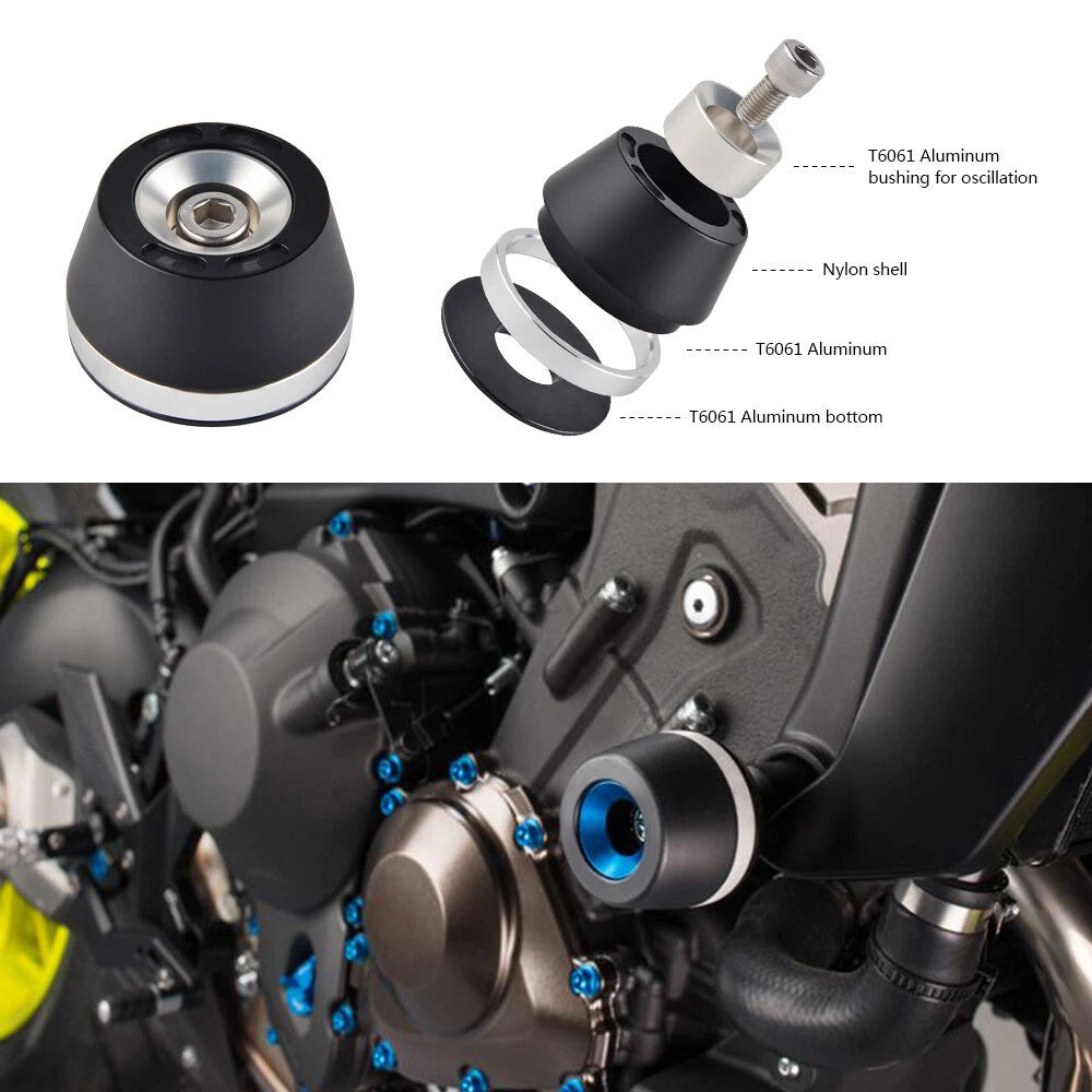 Frame Slider Guard Crash Pad Protector for Kawasaki Ninja ZX6R (2009–2017)