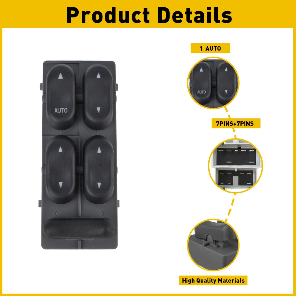 Master Driver Side Power Window Switch for Ford F250 F350 F450 F550 (1999–2001)